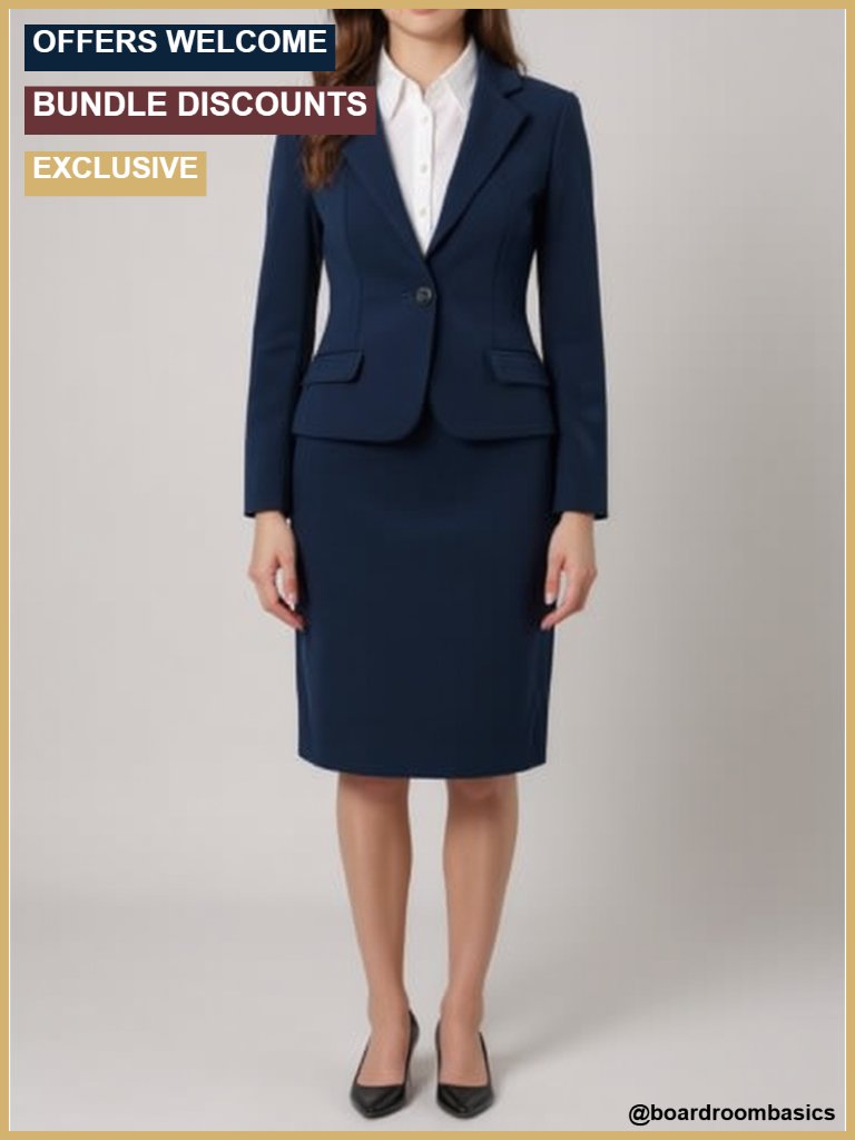 2 Piece Skirt Suit Set Blazer And Pencil Skirt Business Casual Outfits